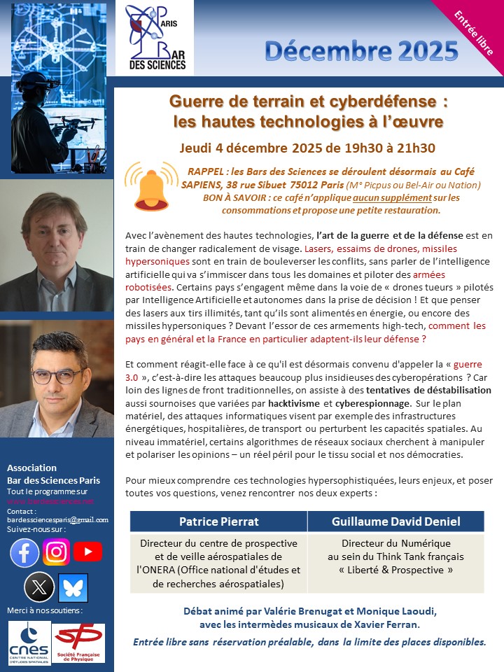 4 décembre 2025 - Guerre de terrain et cyberdéfense : les hautes technologies à l’œuvre