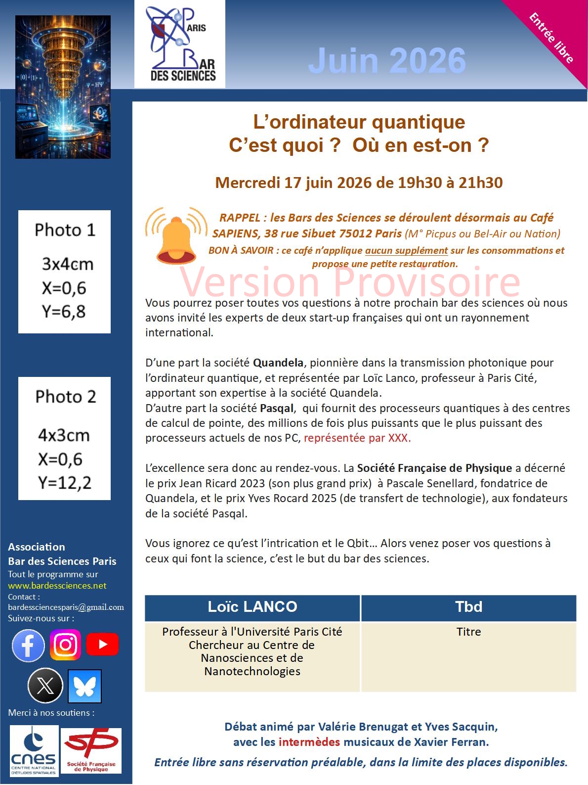 17 Juin 2026 - L'ordinateur quantique